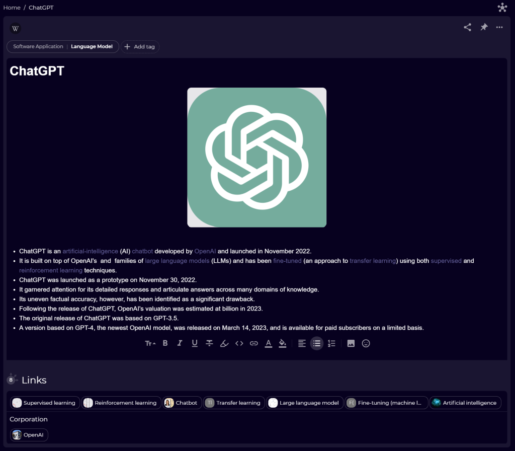 Get Recall AI Wikipedia Page Summary