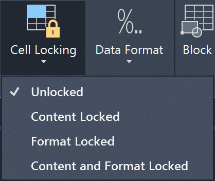 Edit Table - Cell Locking