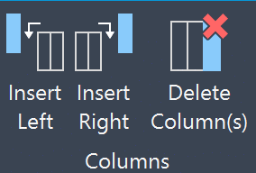 Edit Table - Columns