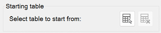 Table Style Dialog Box - Starting Table
