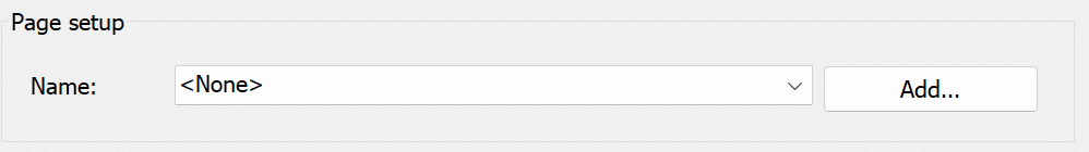 Page Setup - Print Dialog Box