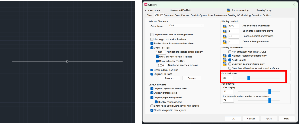 Selection Cursor - AutoCAD User Interface
