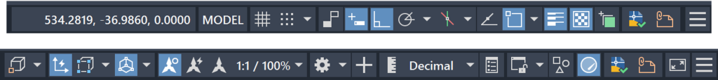 Status Bar - AutoCAD User Interface
