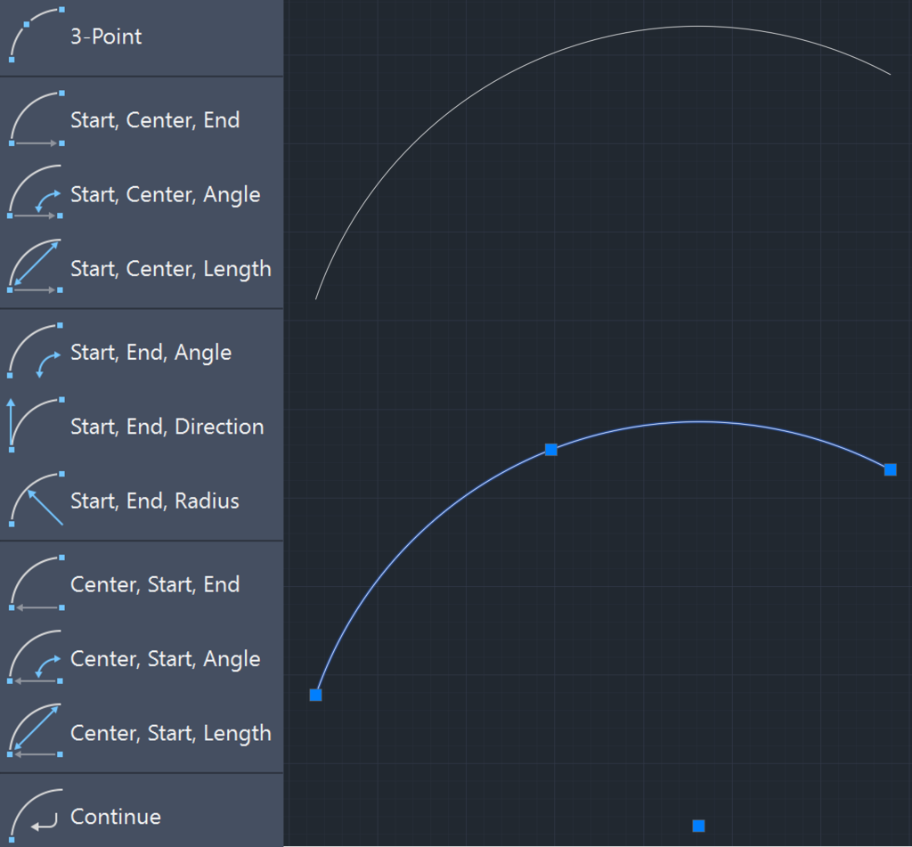 AutoCAD Arc - Drawing Tools in AutoCAD