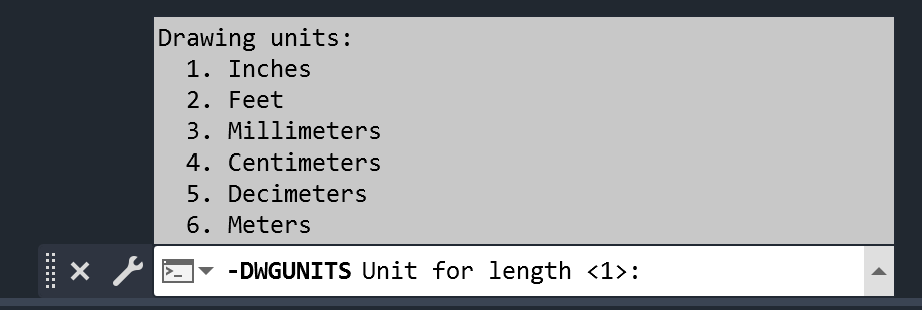 Change Units using DWGUNITS