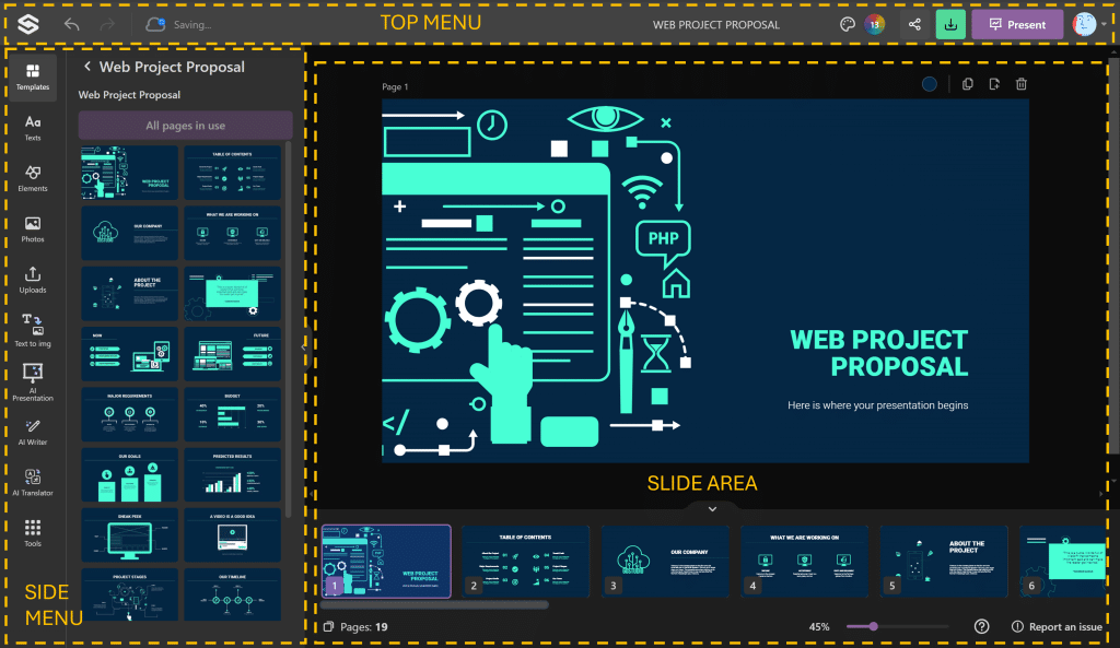 UI Slides Editor - SlidesGo