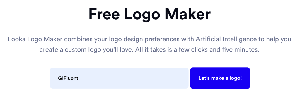 Looka Logo Maker Step 2