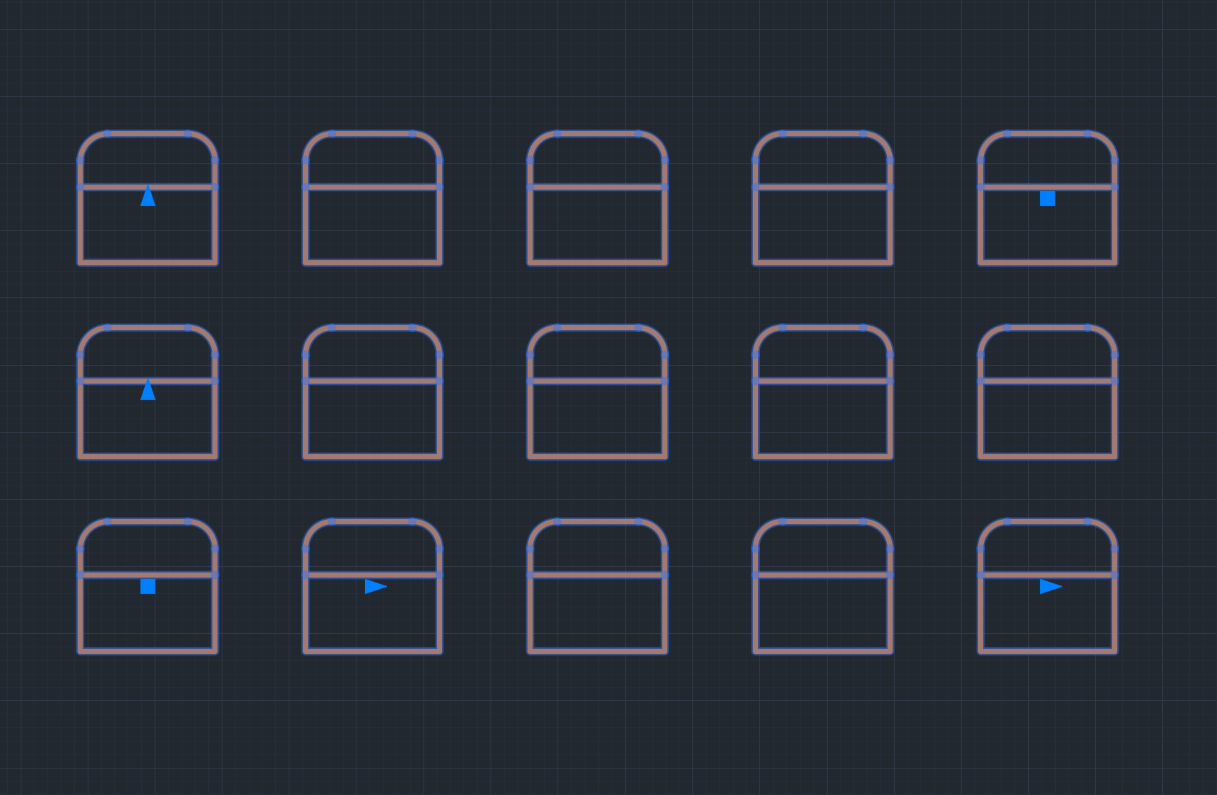 Rectangular Array - AutoCAD Array