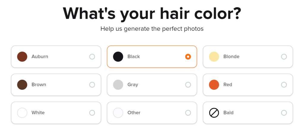 Step 5: Choose Your Hair Color - Aragon AI