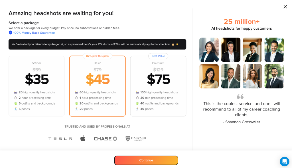 Step 8: Choose a Plan - Aragon AI