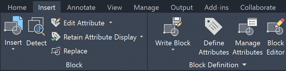 AutoCAD Block Panel