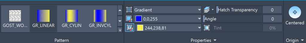 AutoCAD Gradient Hatch