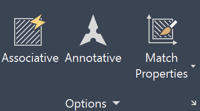 AutoCAD Hatch Creation Panel - Options