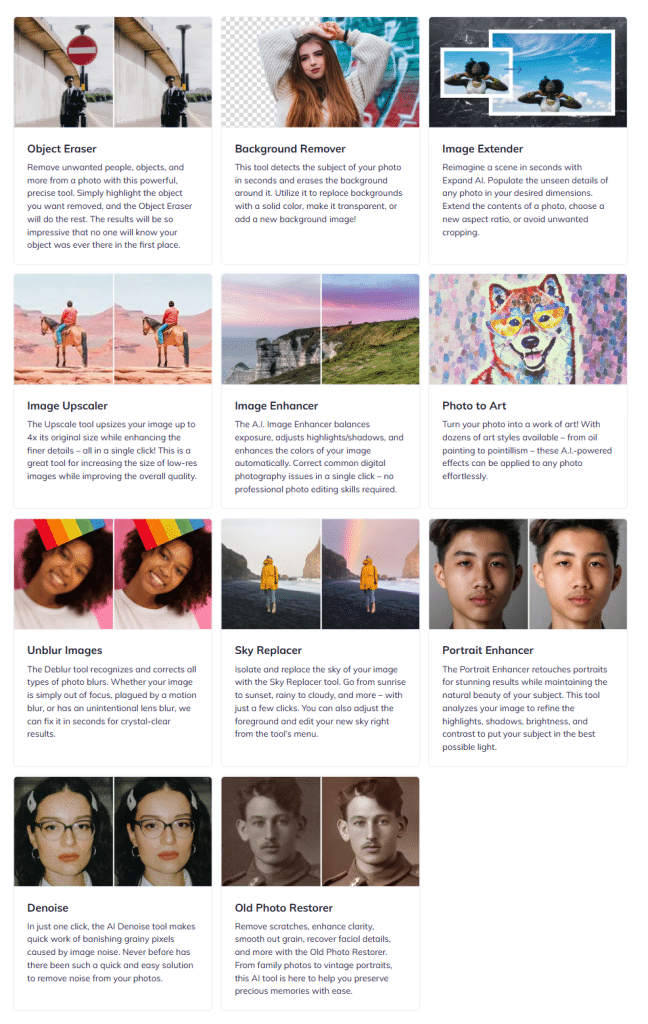 BeFunky AI Photo Editing Tools