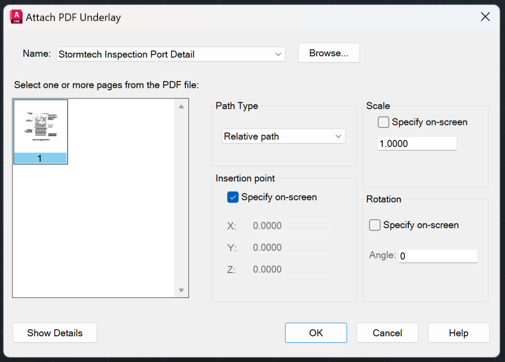 AutoCAD XREF - Attach PDF