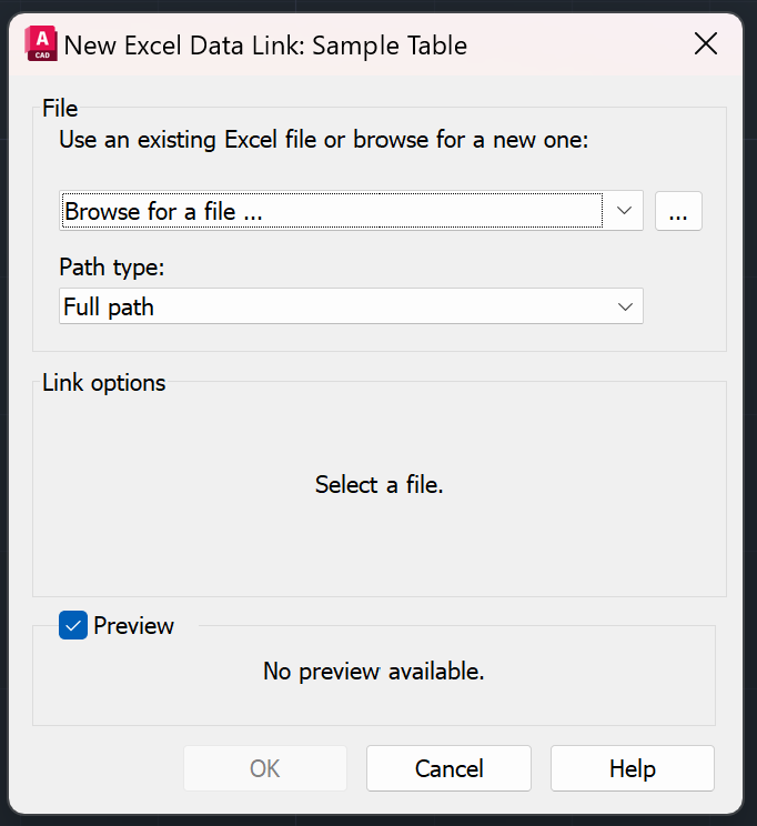 AutoCAD Table Data Link - 4