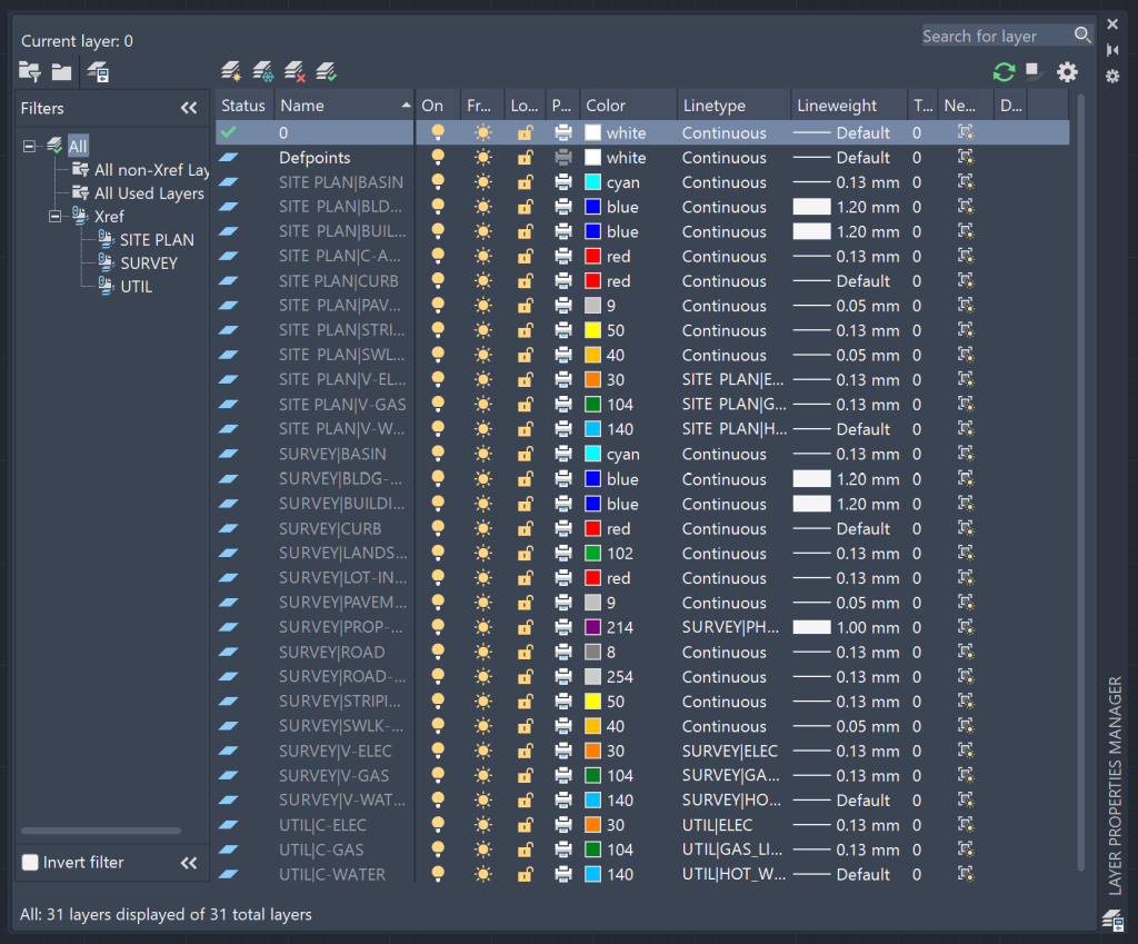 AutoCAD XREF Layer Control