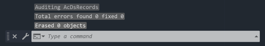 AutoCAD Audit Results