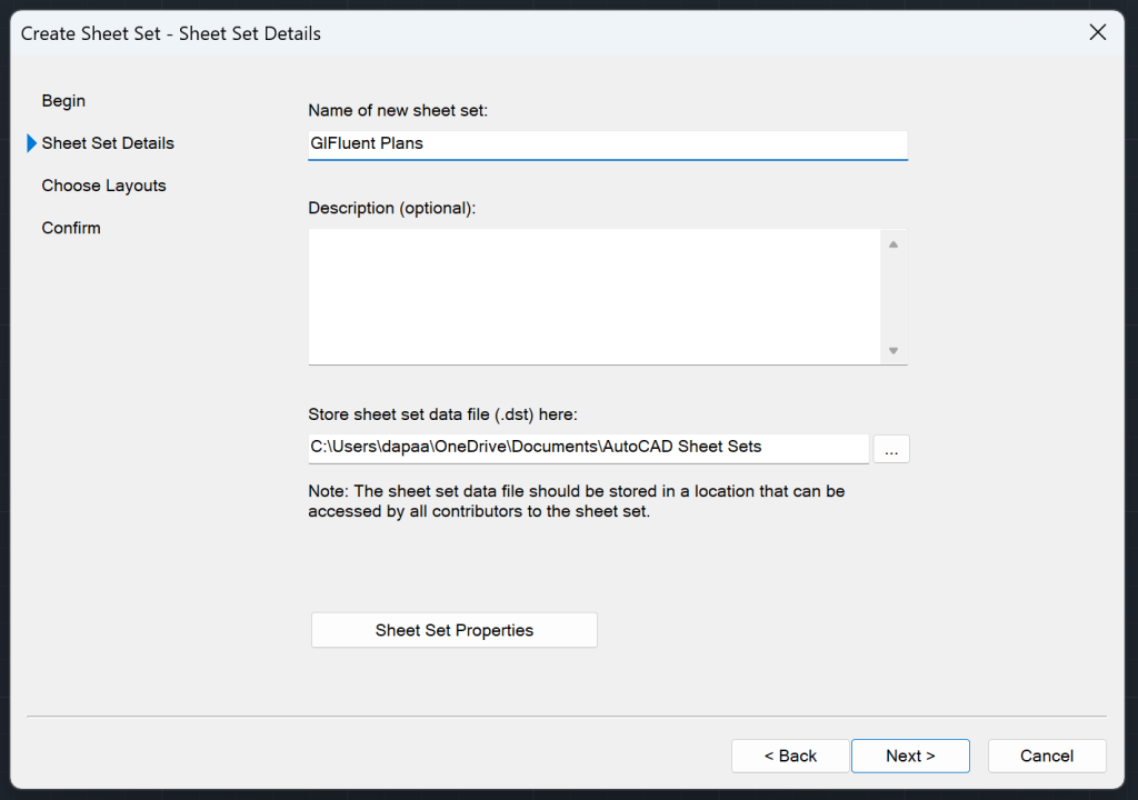Existing Drawing Sheet Set - 2 (AutoCAD Sheet Set Manager)