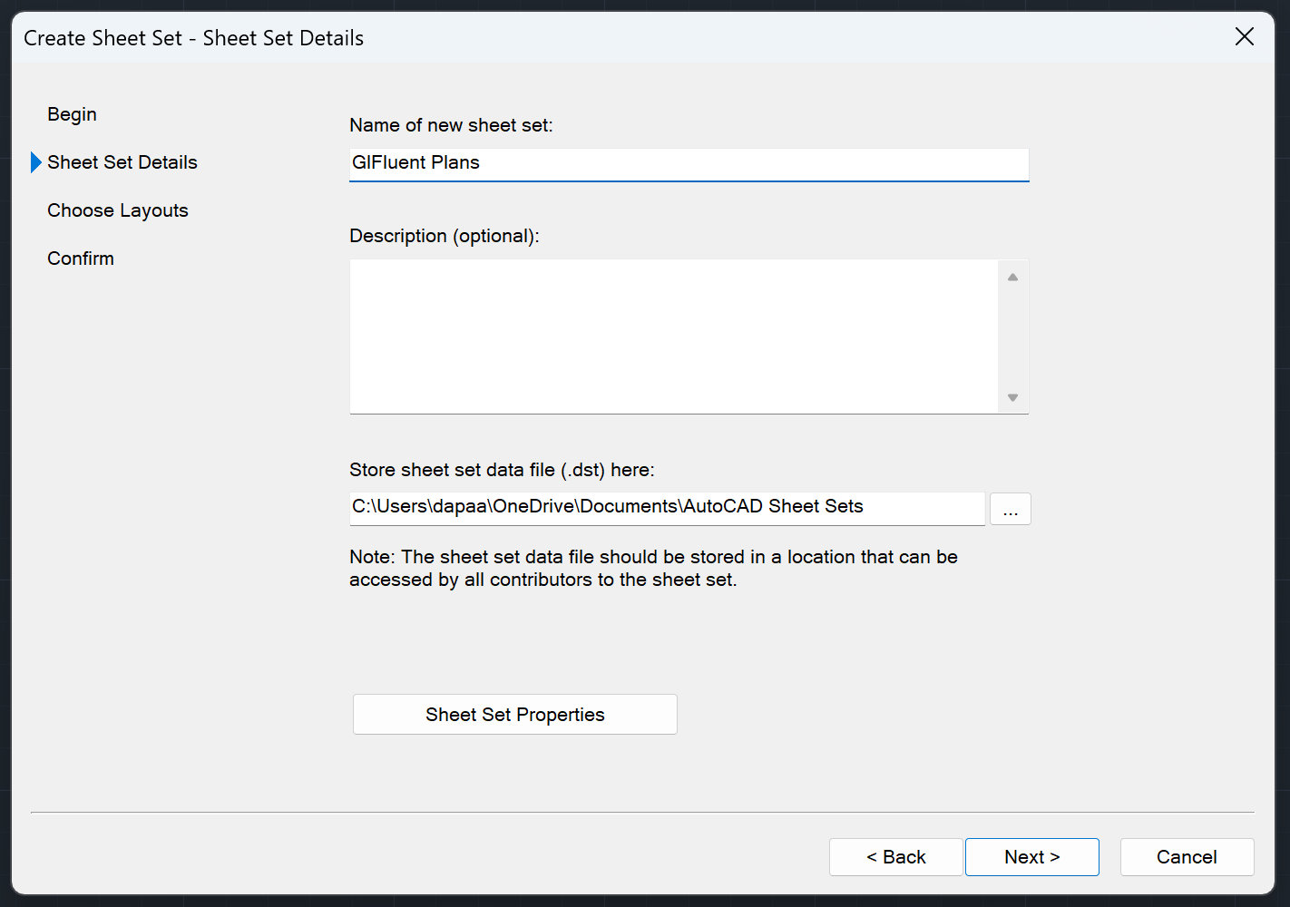 Existing Drawing Sheet Set - 2 (AutoCAD Sheet Set Manager)