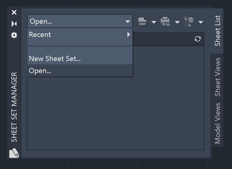 Open an Existing Sheet Set in AutoCAD