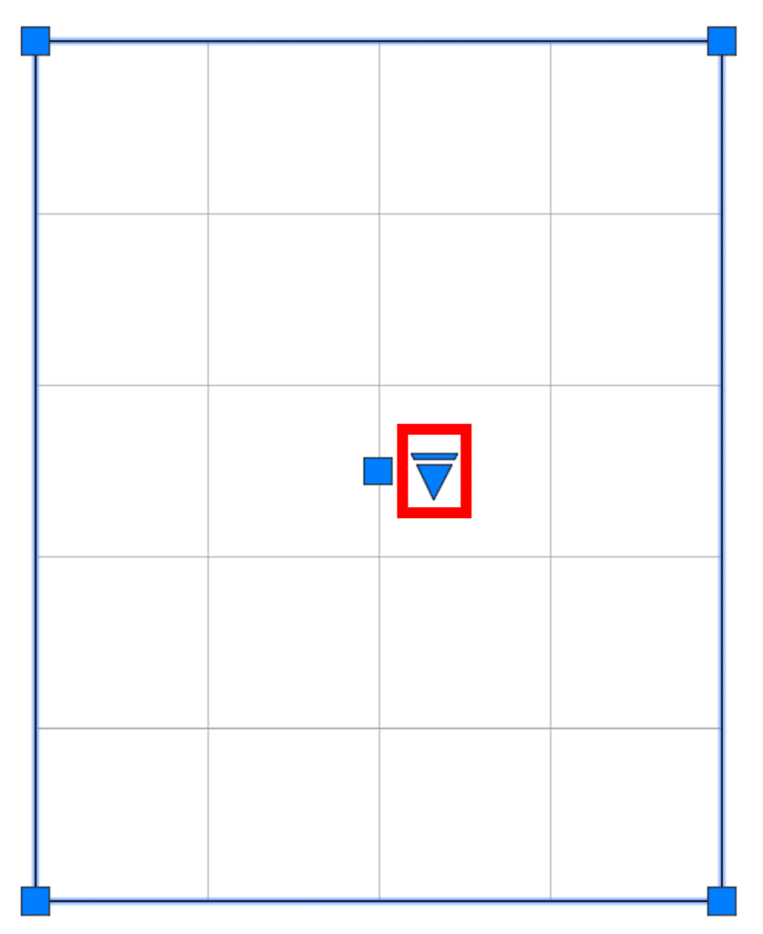 AutoCAD Viewport - Down Triangle Arrow